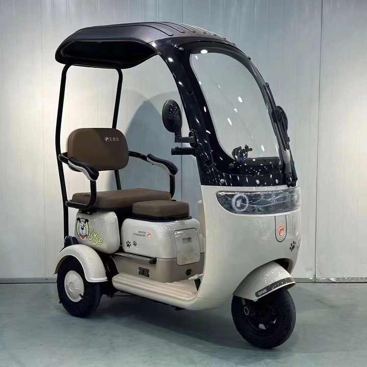 L-X3-2P:Electric Leisure Tricycle With Canopy For Three Passengers Electric Scooter With Canopy